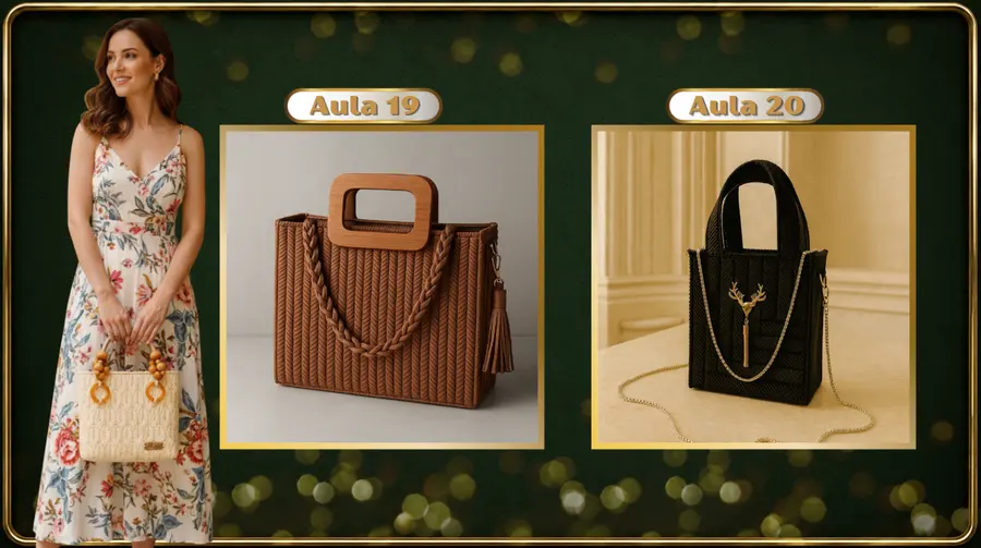 Modelos de bolsas em tela do curso 10