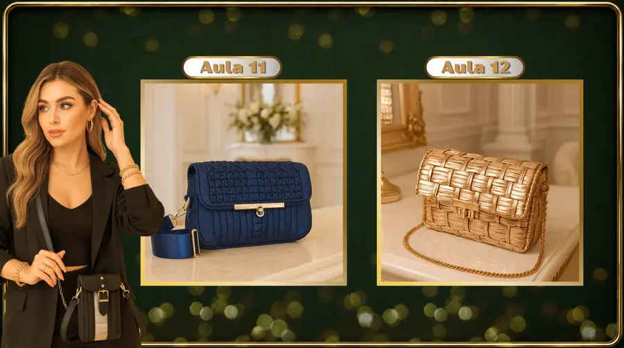 Modelos de bolsas em tela do curso 6